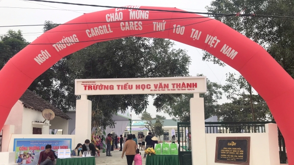 Khánh thành công trình trường học Cargill Cares thứ 100 tại Nghệ An