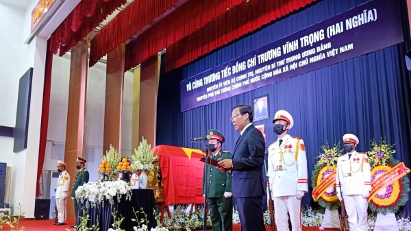Lễ truy điệu nguyên Phó Thủ tướng Trương Vĩnh Trọng