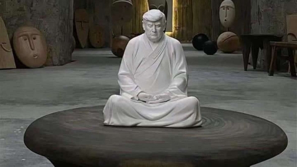 Tượng Phật Trump được rao bán ở Trung Quốc từ 153 đến 612 USD
