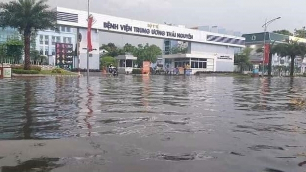 Thái Nguyên ngập nặng sau mưa lớn