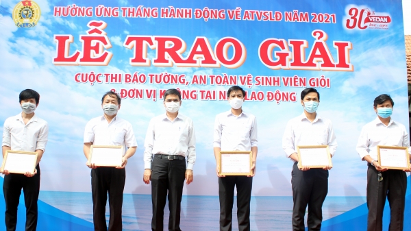 Vedan Việt Nam trao giải Tháng an toàn vệ sinh lao động 2021