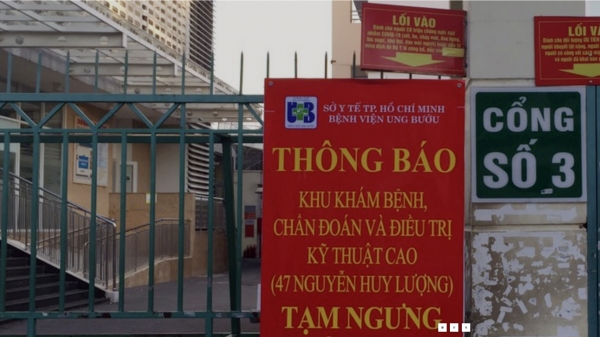 Phong tỏa một số khu Bệnh viện Ung bướu TP.HCM