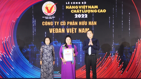 Vedan tiếp tục được vinh danh Hàng Việt Nam chất lượng cao năm 2022