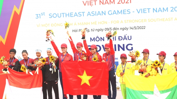 Rowing Việt Nam gặt 'mưa vàng' trên Đất Cảng