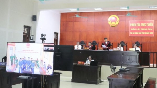 Phiên tòa xử án ma túy trực tuyến đầu tiên ở Quảng Ninh