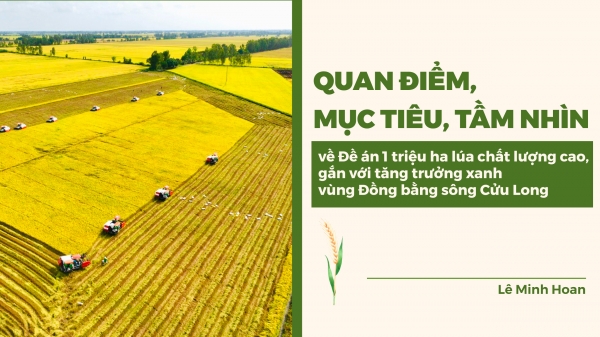 Bộ trưởng Lê Minh Hoan nêu quan điểm, mục tiêu, tầm nhìn về Đề án 1 triệu ha lúa chất lượng cao