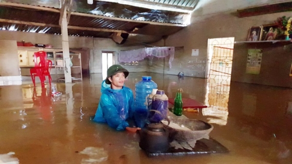Hình ảnh 'rốn lũ' Hương Khê chìm trong mưa lớn