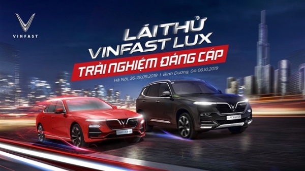 VinFast tổ chức chương trình lái thử xe Lux cùng chuyên gia quốc tế