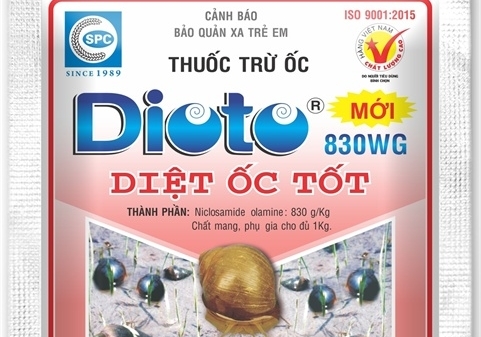 Dioto 250 EC, Dioto 830 WG phòng trừ ốc bươu vàng trên ruộng lúa