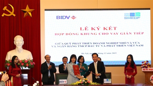 BIDV - Ngân hàng đầu tiên cho vay gián tiếp nguồn Quỹ Phát triển Doanh nghiệp nhỏ và vừa