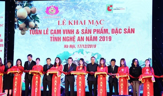 Khai mạc Tuần lễ cam Vinh và đặc sản tỉnh Nghệ An tại Hà Nội