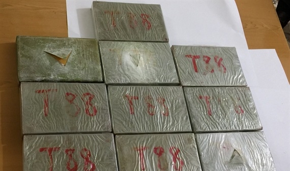 Bắt giữ 10 bánh heroin tại Cao Bằng