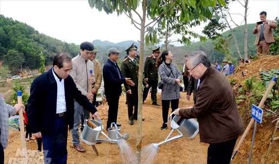 Thường trực Ban Bí thư Trần Quốc Vượng phát động Tết trồng cây tại Tuyên Quang