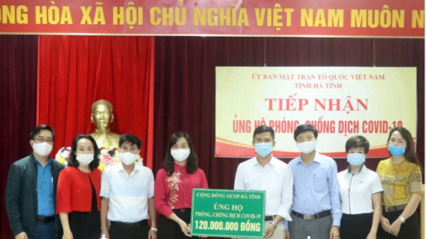 Cộng đồng OCOP Hà Tĩnh ủng hộ hơn 120  triệu đồng chống dịch Covid-19