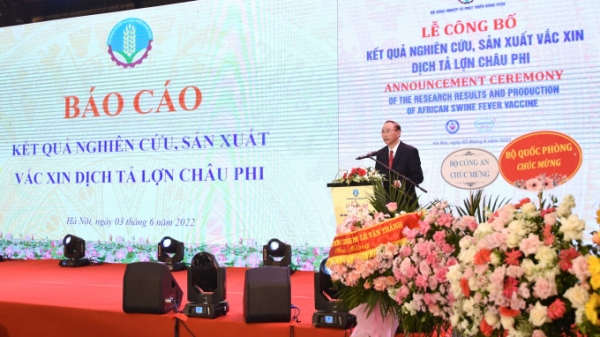 Việt Nam công bố sản xuất thành công vacxin dịch tả lợn Châu Phi
