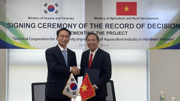 Hàn Quốc hỗ trợ 2,3 triệu USD nâng cao năng suất nuôi trồng thủy sản Việt Nam