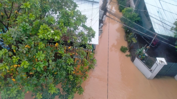 Khánh Hòa nhiều nơi ngập sâu do mưa lớn