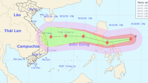 Siêu bão Goni di chuyển nhanh vào Biển Đông