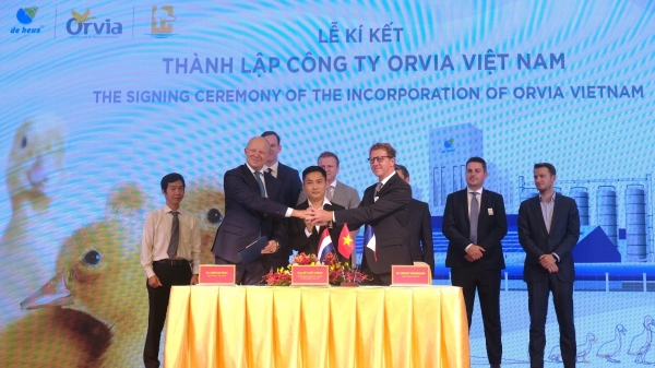 De Heus, Orvia và Lan Chi thành lập công ty vịt giống chất lượng cao - Orvia Việt Nam