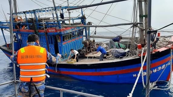Cứu tàu cá cùng 6 thuyền viên tại Nghệ An