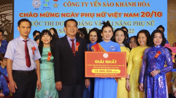 Sôi động hội thi Duyên dáng và tài năng phụ nữ Yến sào Khánh Hòa