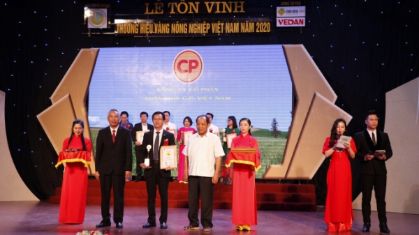 C.P. Việt Nam có 3 sản phẩm Thương hiệu Vàng nông nghiệp Việt Nam 2020