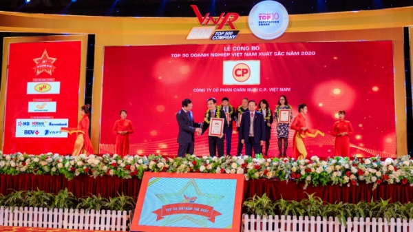 C.P. Việt Nam đứng đầu trong Top 10 công ty thức ăn chăn nuôi uy tín