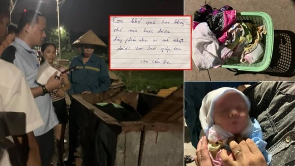 Hà Nội: Phát hiện bé sơ sinh 10 ngày tuổi bị bỏ rơi trong xe rác