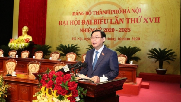 Ông Vương Đình Huệ tái đắc cử Bí thư Thành ủy Hà Nội khóa XVII