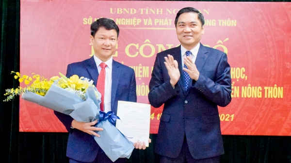 Ông Trần Xuân Học được bổ nhiệm làm Phó Giám đốc Sở NN-PTNT Nghệ An