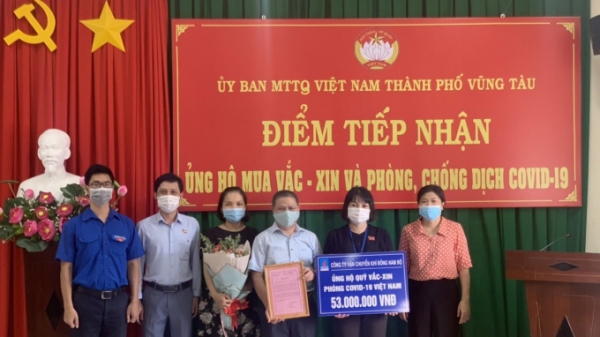 Khí Đông Nam ủng hộ Quỹ vacxin phòng, chống Covid-19