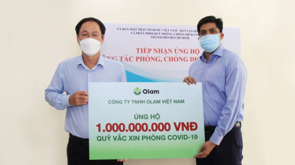 Olam Việt Nam tài trợ hơn 5 tỷ đồng cho Quỹ vacxin phòng chống Covid-19