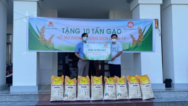 Tập đoàn Lộc Trời ủng hộ các địa phương gần 300 tấn gạo
