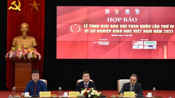 Họp báo Lễ trao giải báo chí toàn quốc 'Vì sự nghiệp Giáo dục Việt Nam'