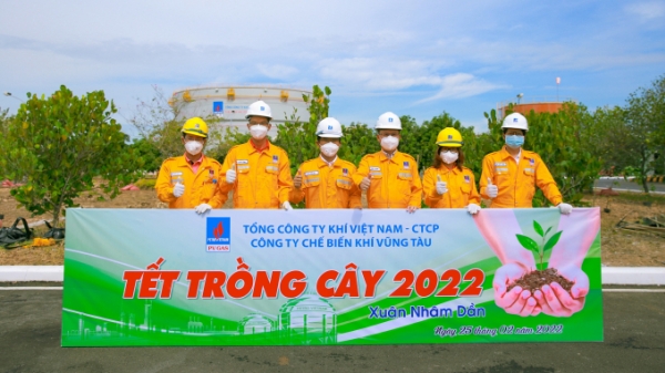 KVT tổ chức 'Tết trồng cây' năm 2022 tại Kho cảng PV GAS Vũng Tàu