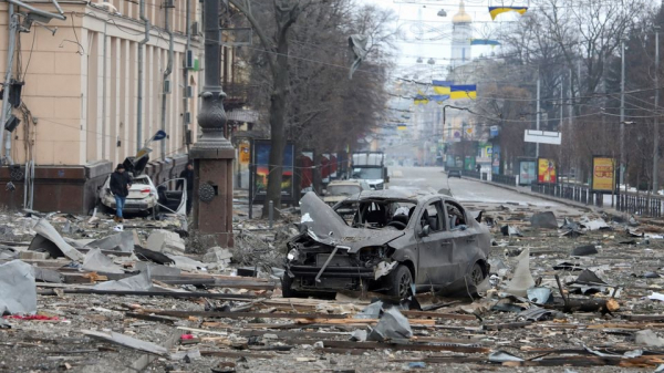 Video Kharkov tan hoang sau các đợt không kích của Nga