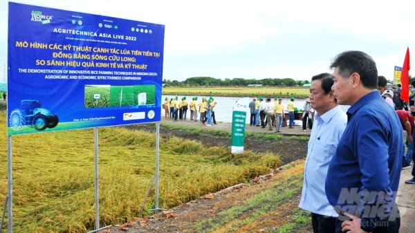 Trình diễn cơ giới sản xuất lúa trên đồng ruộng tại Agritechnica Asia Live 2022