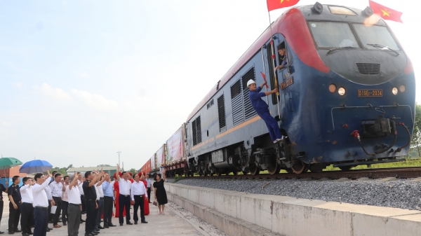 Vải thiều Lục Ngạn chính thức sang Trung Quốc bằng đường sắt