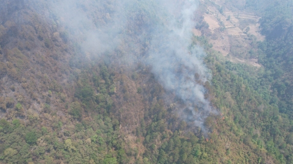 Hơn 600 người chữa cháy rừng Điện Biên