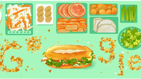Google Doodle tôn vinh bánh mì Việt Nam