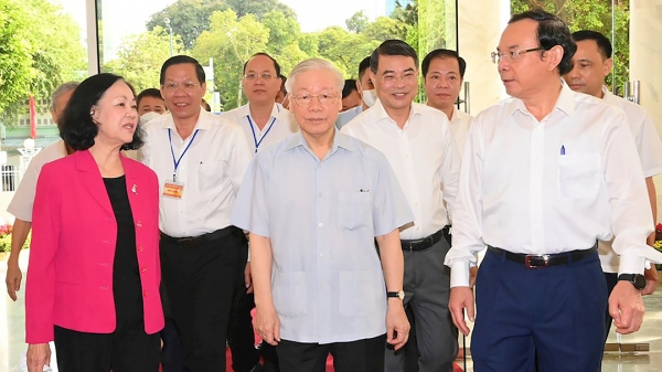 Tổng Bí thư Nguyễn Phú Trọng thăm và làm việc với TP.HCM