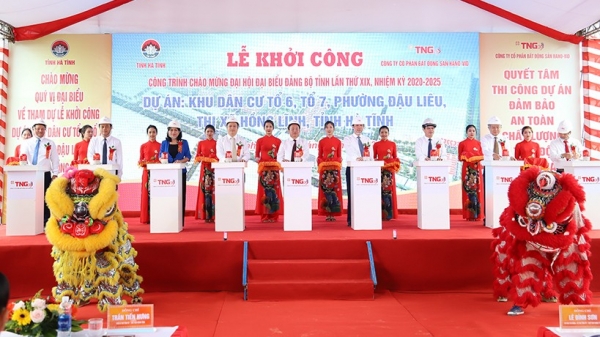 Khởi công các công trình trọng điểm chào mừng Đại hội Đảng bộ tỉnh Hà Tĩnh