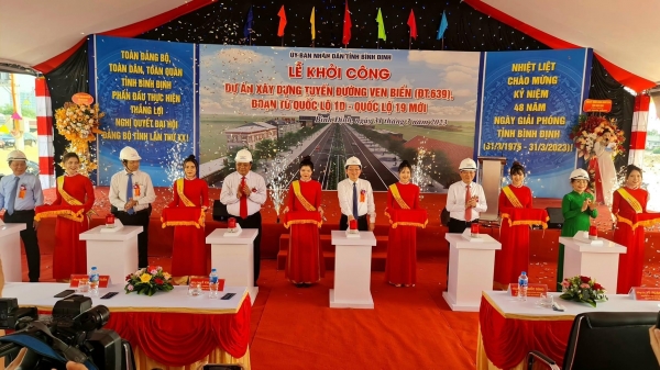 Bình Định khởi công tuyến đường ven biển gần 1.500 tỷ đồng