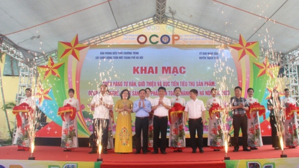 Khai mạc tuần hàng sản phẩm OCOP, làng nghề tại huyện Thạch Thất, Hà Nội