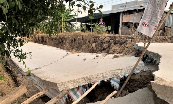 Công bố thiên tai sạt lở, sụt lún đất vùng đệm U Minh Thượng