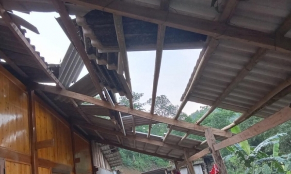 Dông lốc ở Lào Cai gây thiệt hại gần 3 tỷ đồng