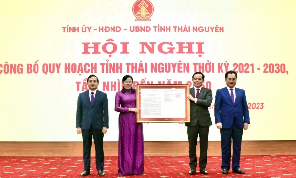 Phó Thủ tướng Trần Lưu Quang dự lễ công bố quy hoạch tỉnh Thái Nguyên