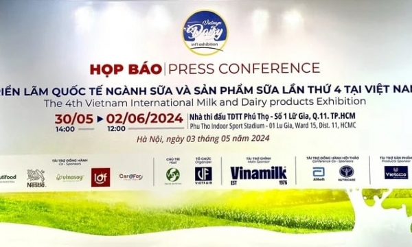 The 4th Vietnam International Milk and Dairy products Exhibition will take place from May 30 to June 2