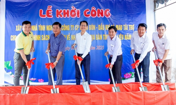 Phân bón Cà Mau xây tặng 80 căn nhà tình nghĩa tại Bạc Liêu