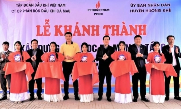 Phân bón Cà Mau tài trợ 5 tỷ đồng xây dựng phòng học tại Hà Tĩnh